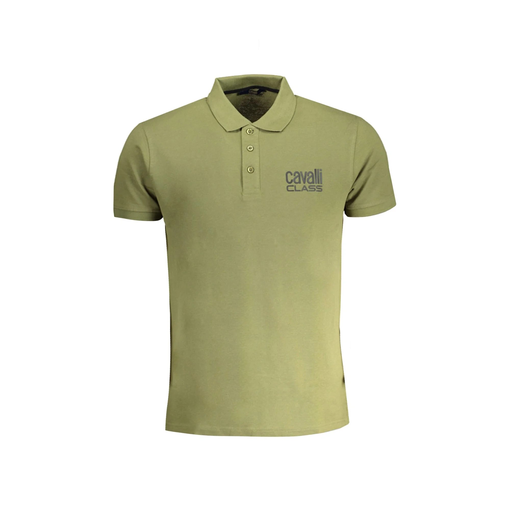 Cavalli Class Polo Maniche Corte Uomo Verde Stampa Logo - foto prodotto